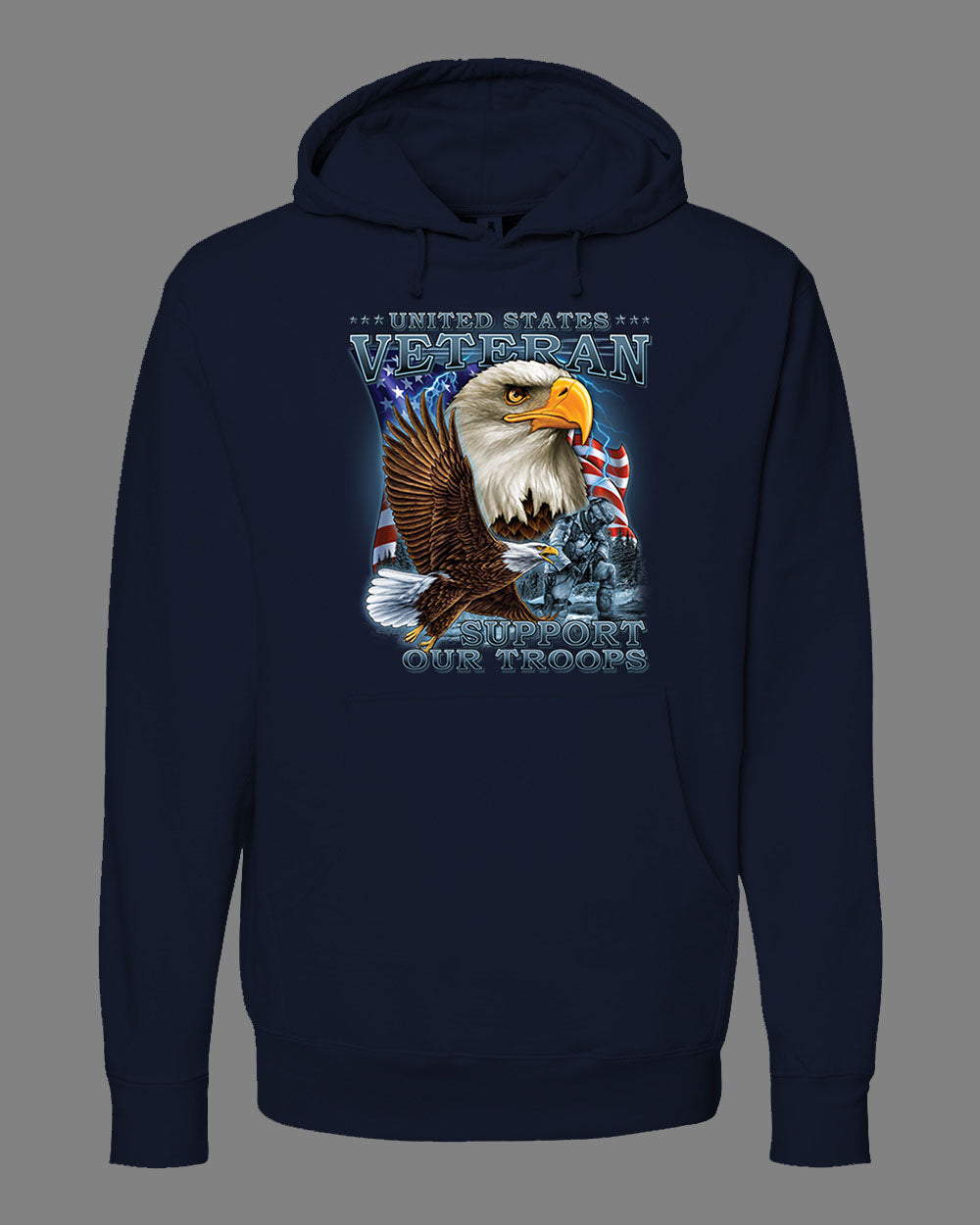 U.S. Veteran, Support Our Troops with Eagles Hoodie