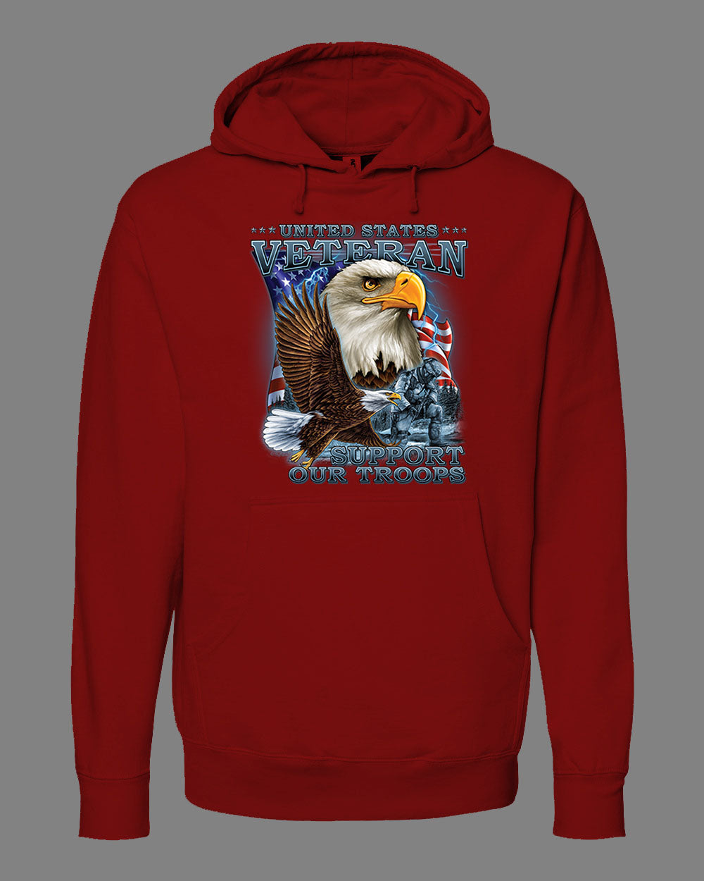 U.S. Veteran, Support Our Troops with Eagles Hoodie