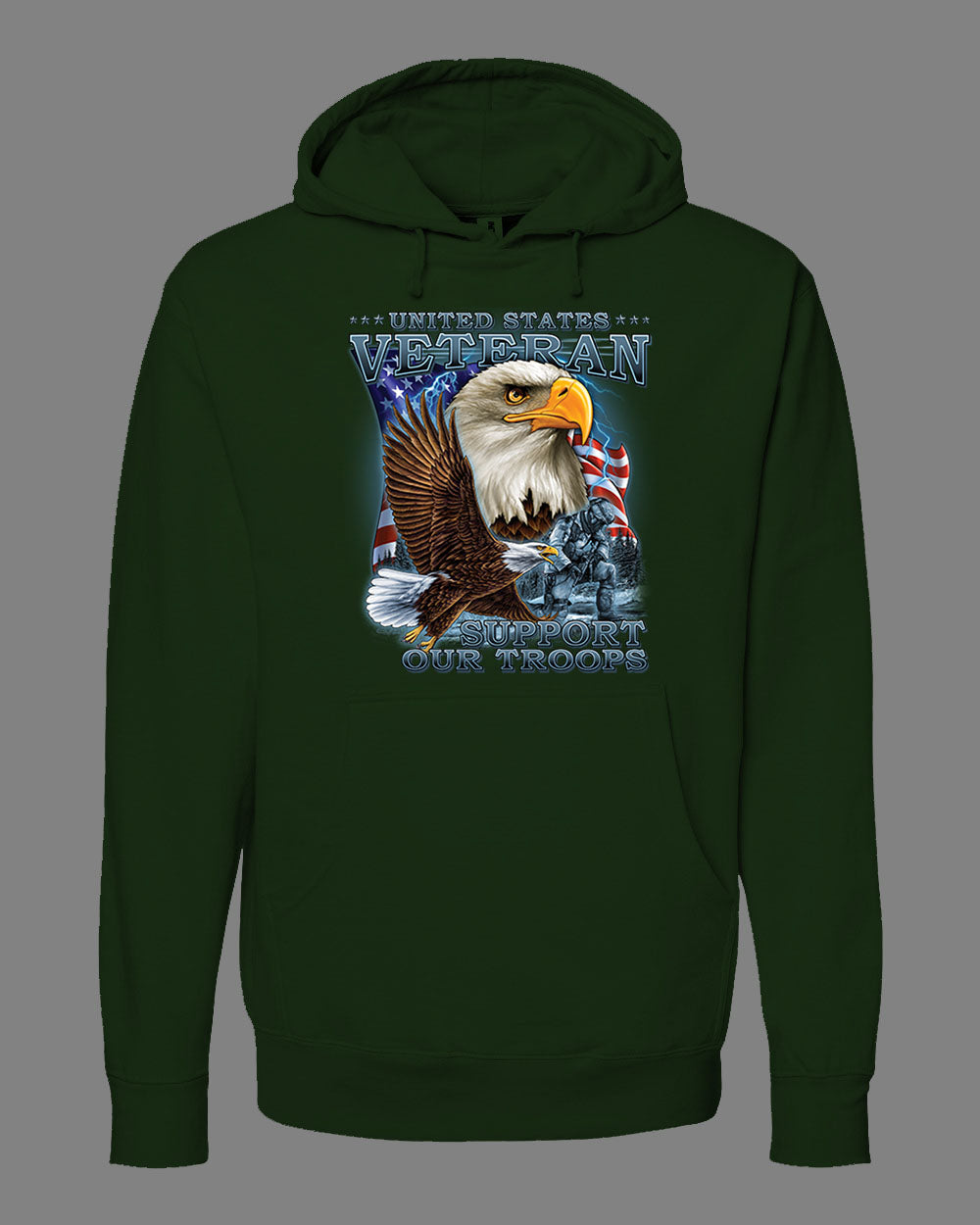 U.S. Veteran, Support Our Troops with Eagles Hoodie