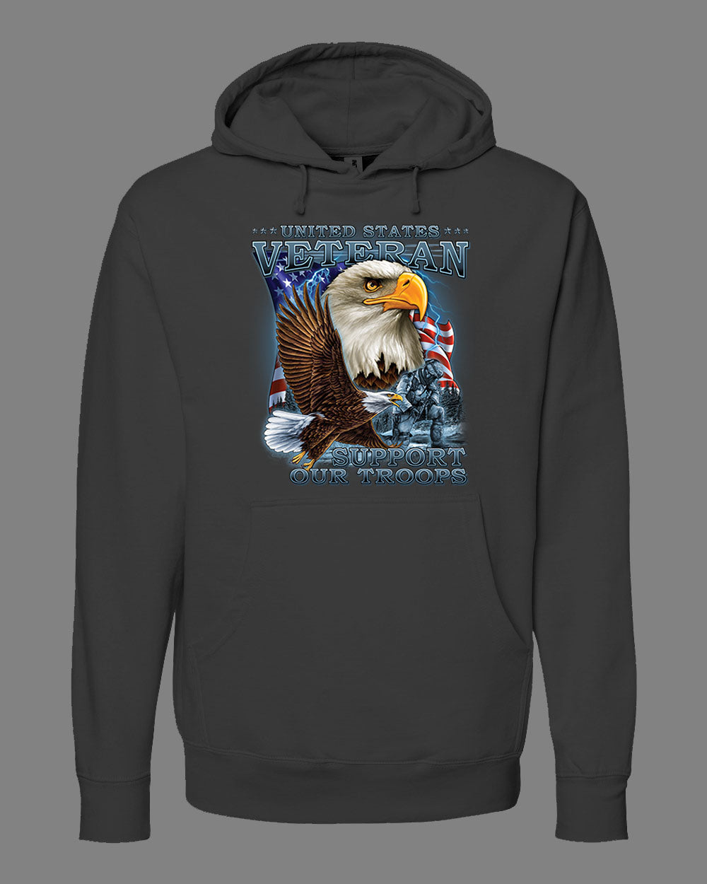 U.S. Veteran, Support Our Troops with Eagles Hoodie