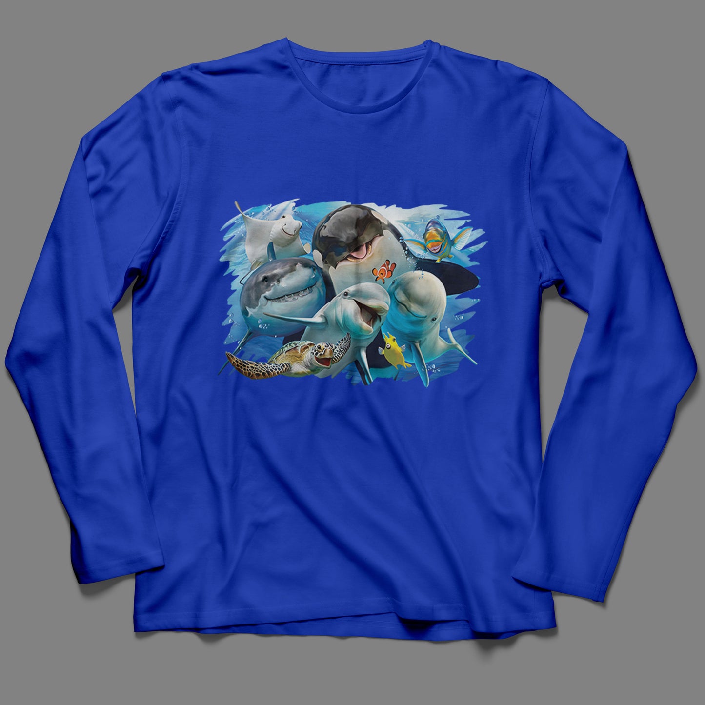 Long-Sleeve Ocean Selfie T-Shirt