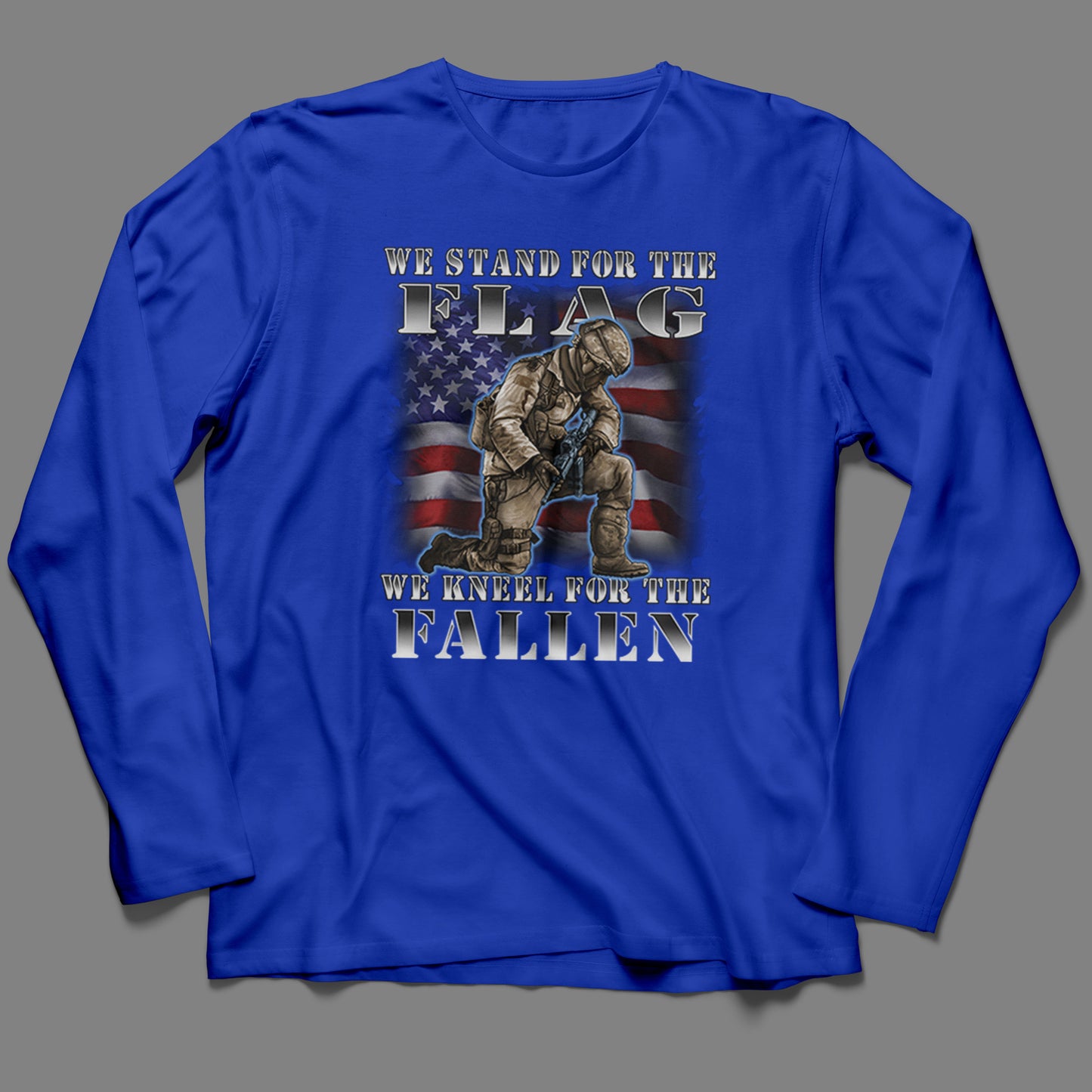 Long-Sleeve Stand for the Flag, Kneel for the Fallen T-Shirt