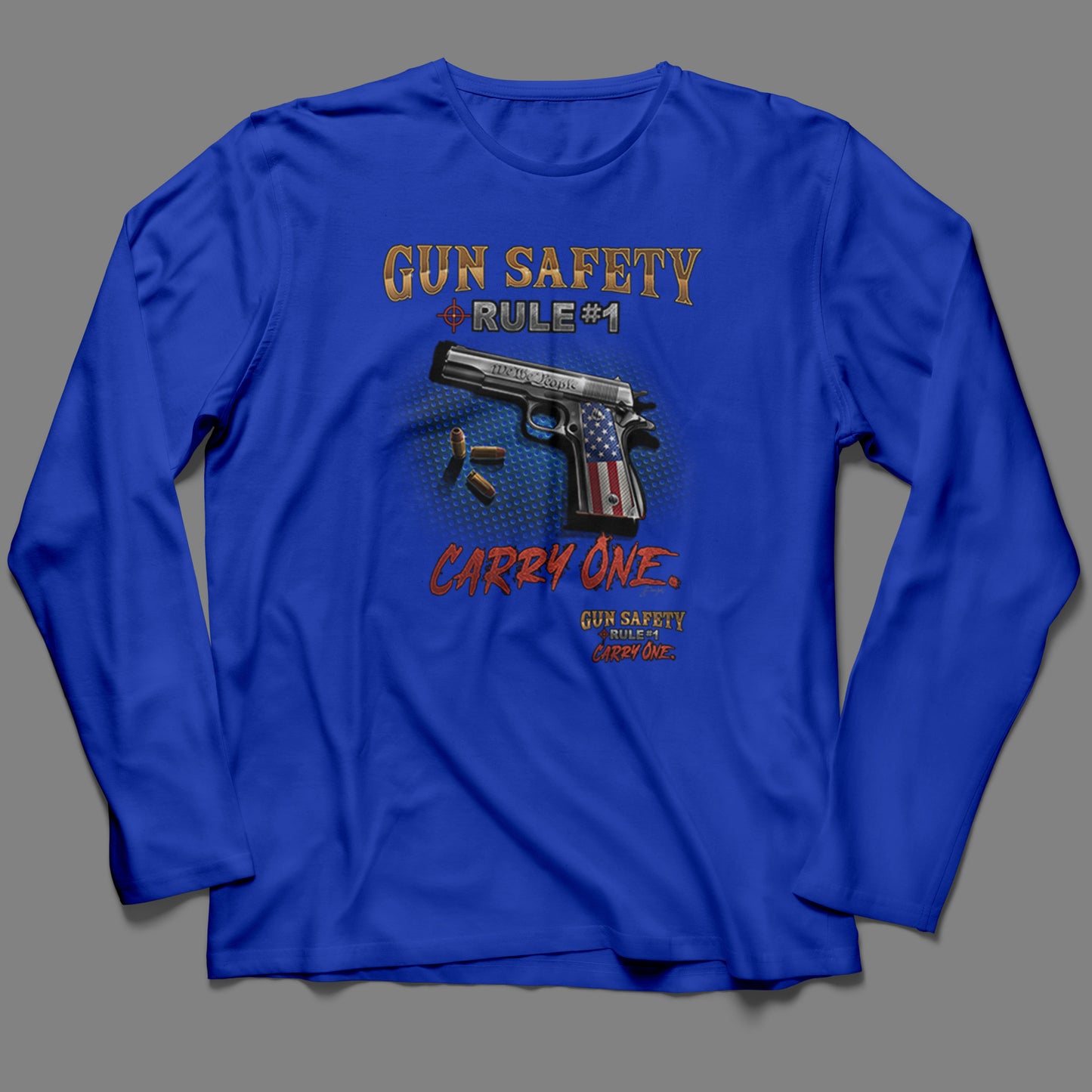 Long-Sleeve Gun Safety, Rule #1 T-Shirt