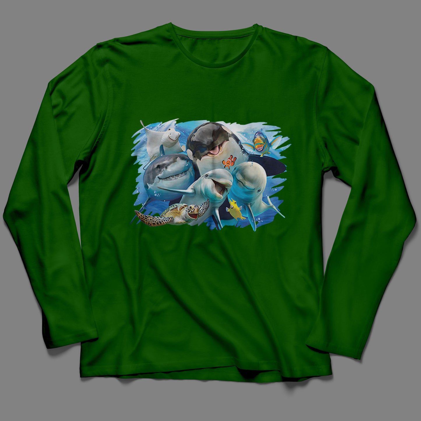 Long-Sleeve Ocean Selfie T-Shirt