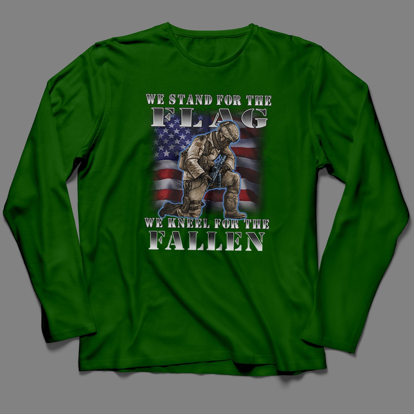 Long-Sleeve Stand for the Flag, Kneel for the Fallen T-Shirt
