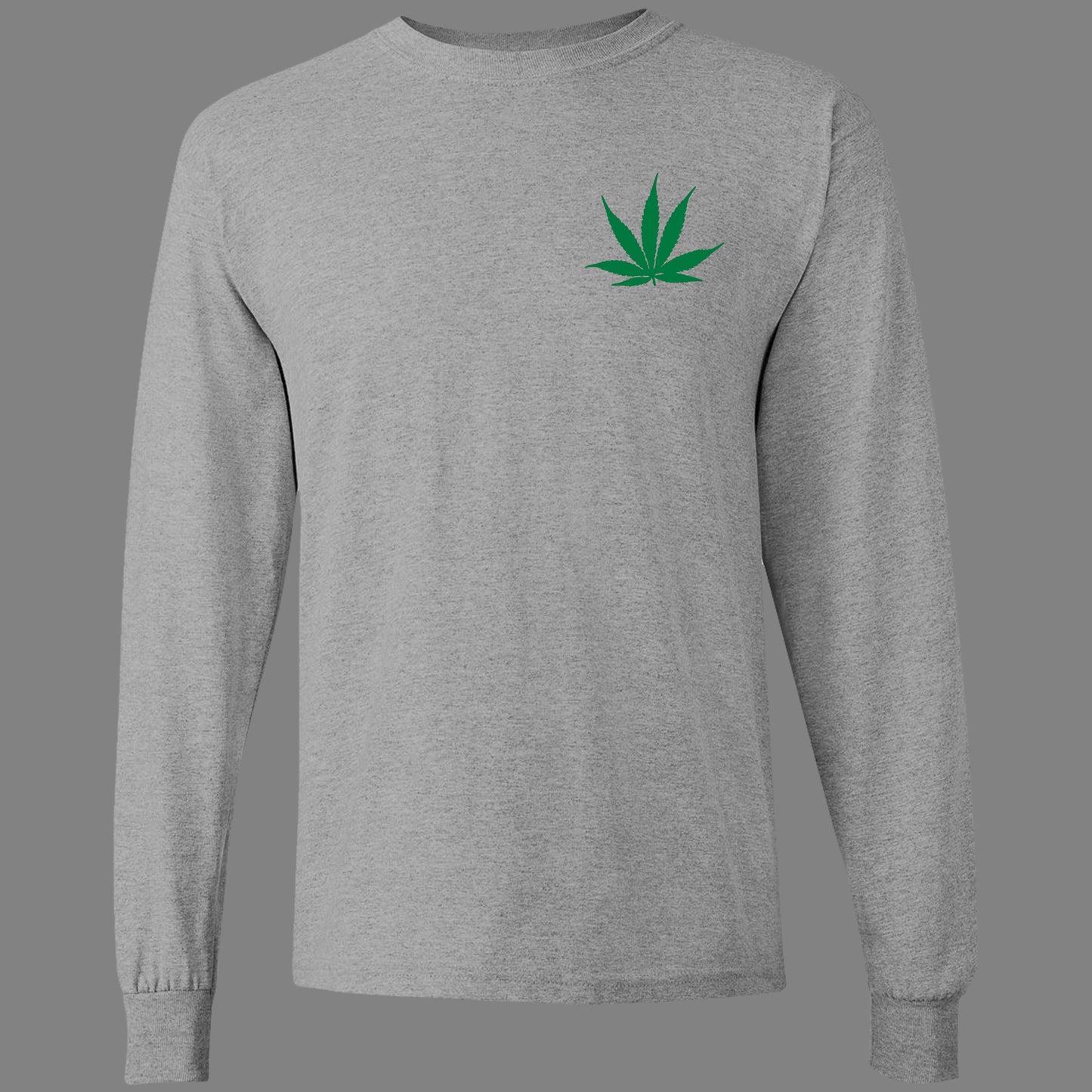 Long-Sleeve Pot Leaf T-Shirt