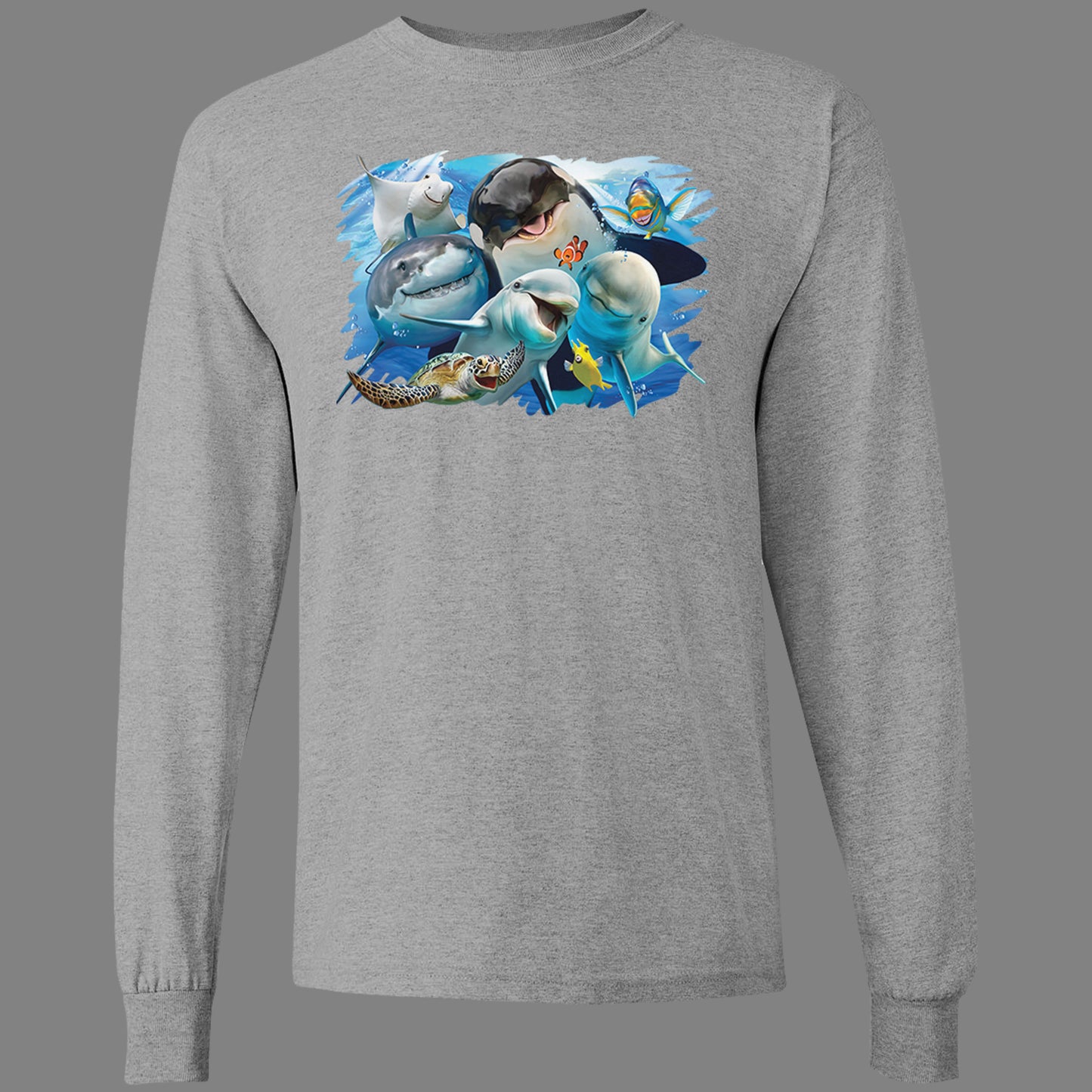 Long-Sleeve Ocean Selfie T-Shirt