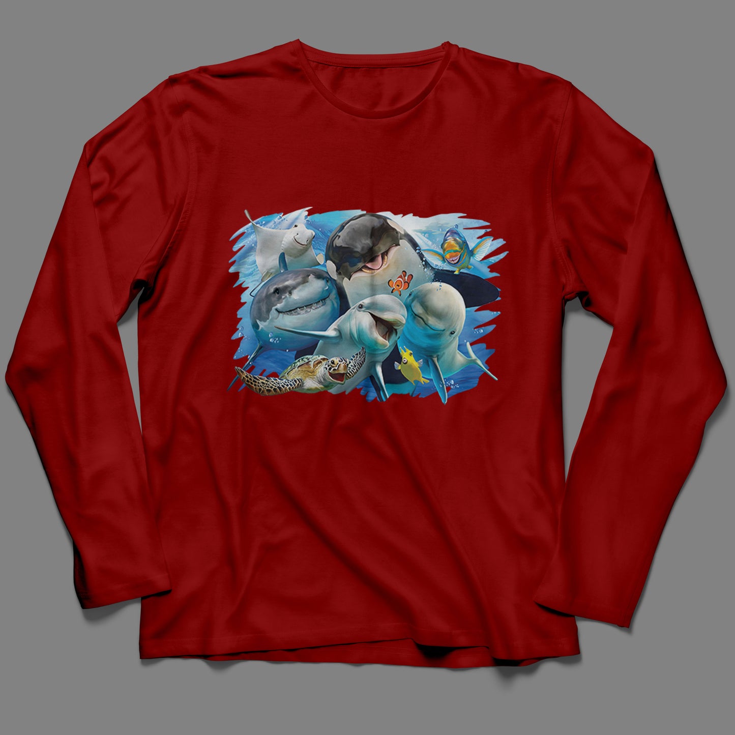 Long-Sleeve Ocean Selfie T-Shirt