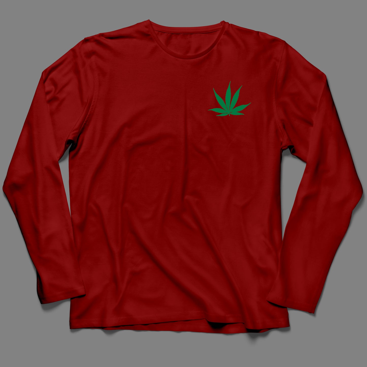 Long-Sleeve Pot Leaf T-Shirt