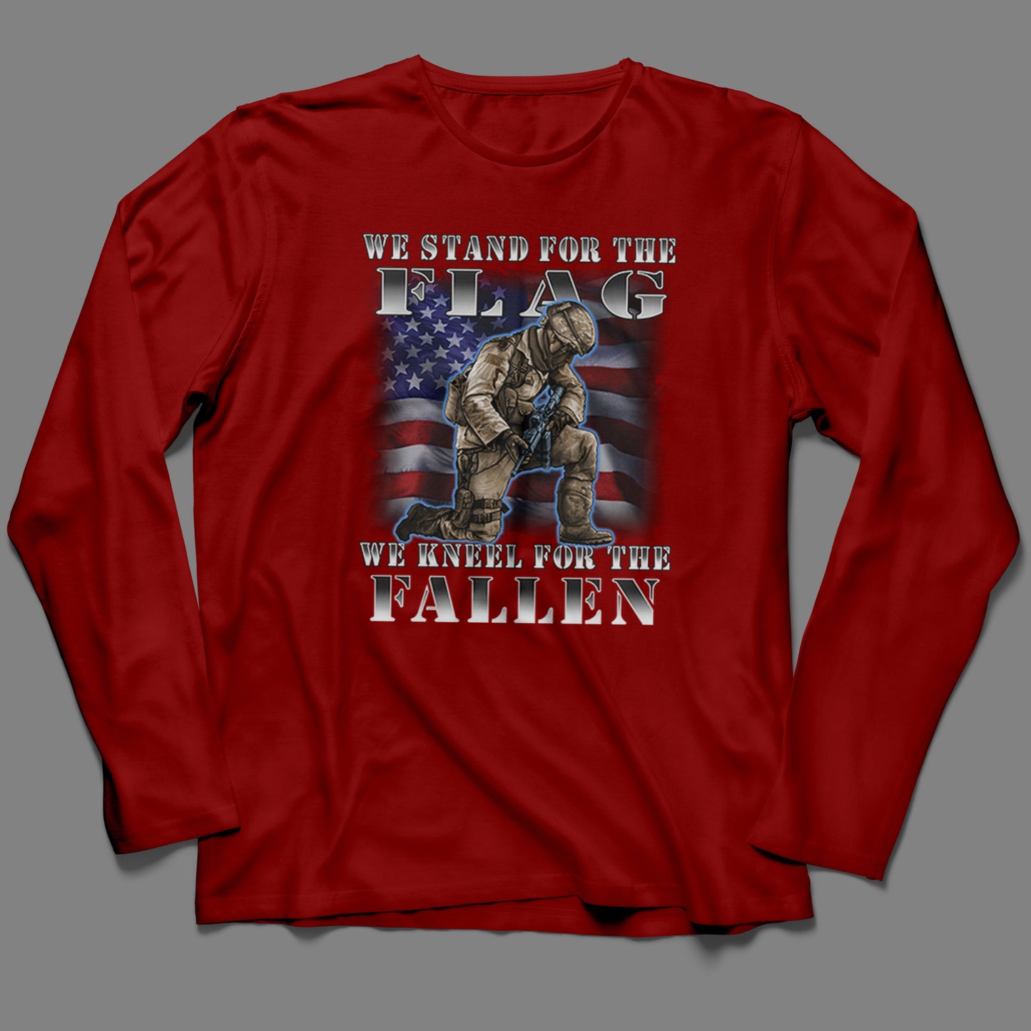Long-Sleeve Stand for the Flag, Kneel for the Fallen T-Shirt