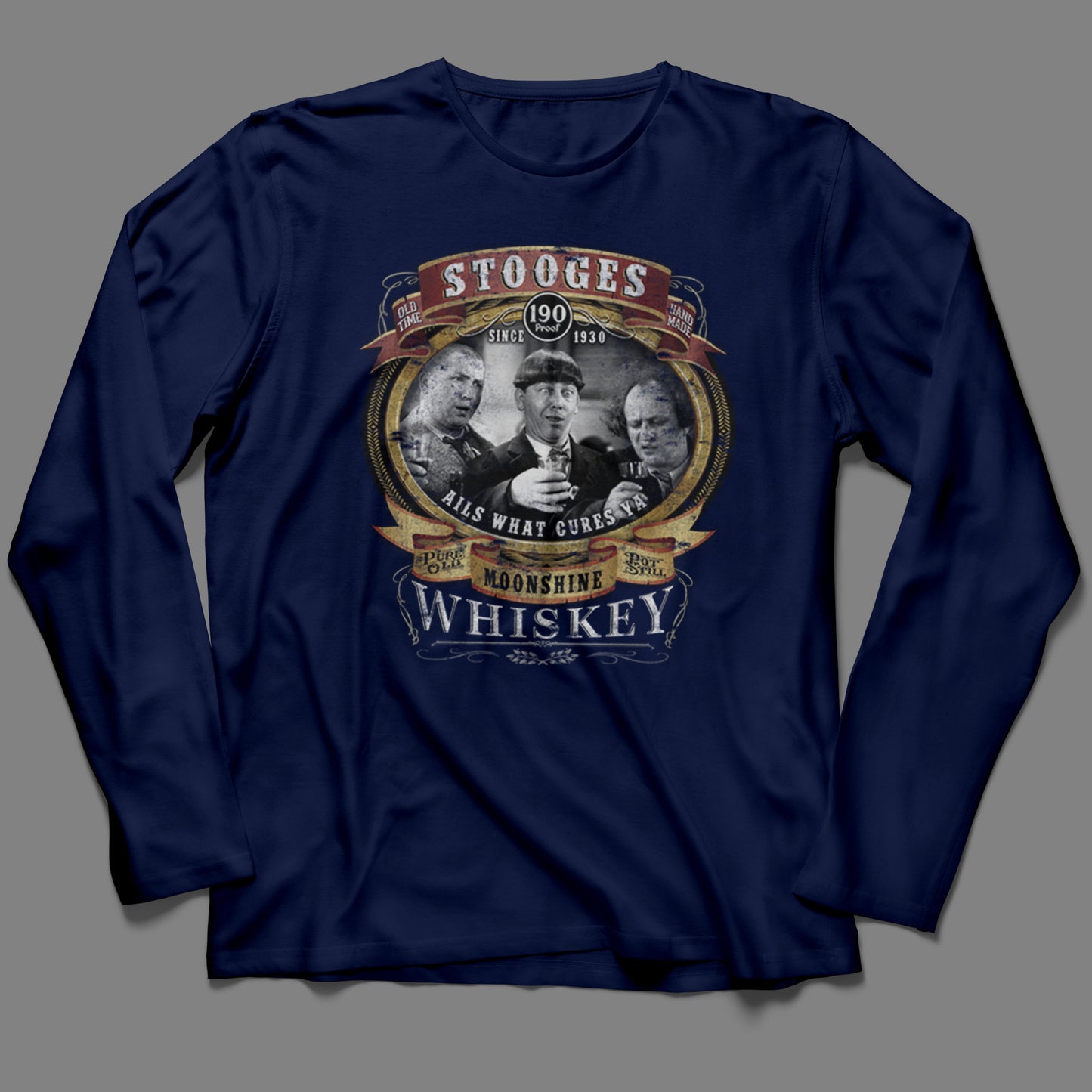Long-Sleeve Stooges Moonshine T-Shirt