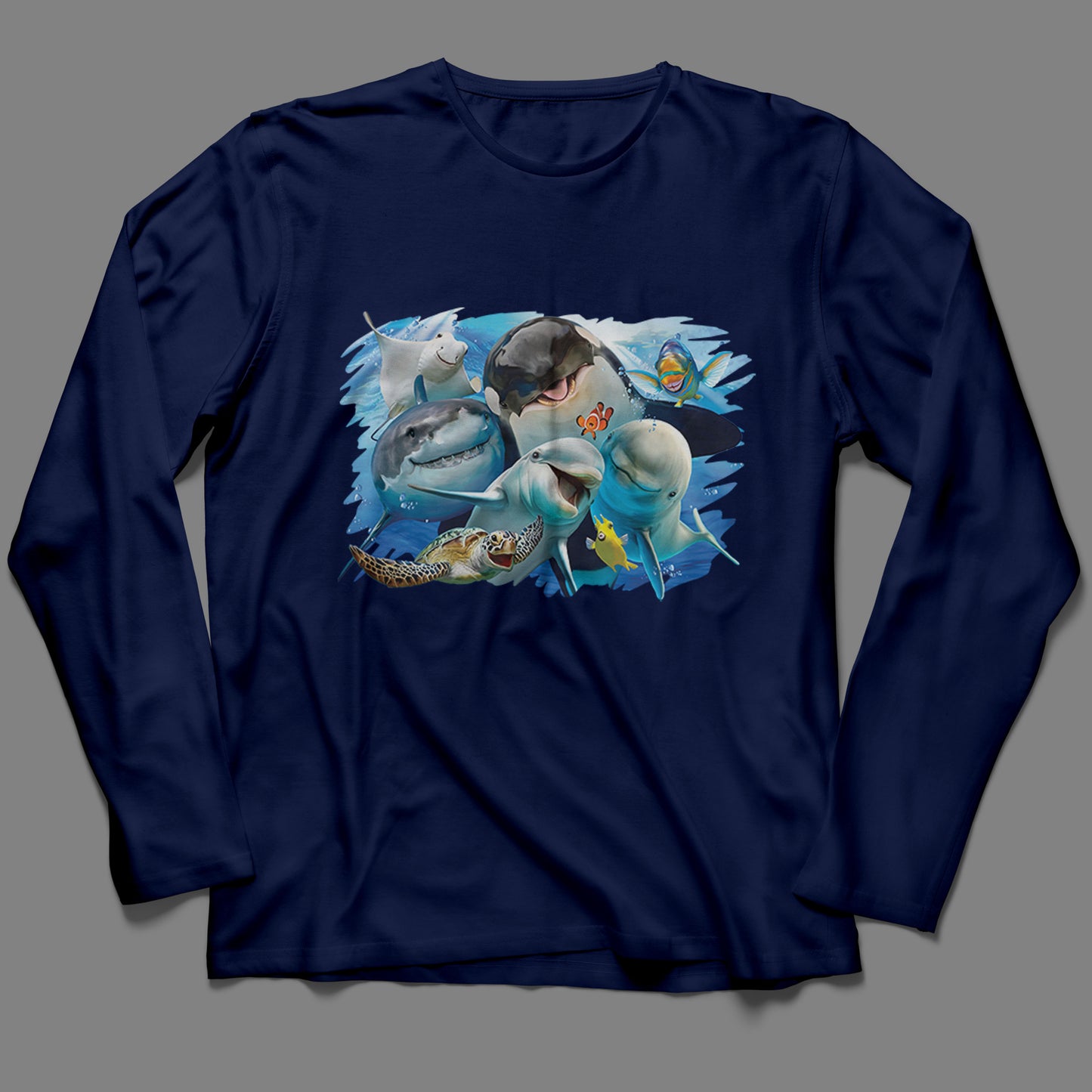 Long-Sleeve Ocean Selfie T-Shirt