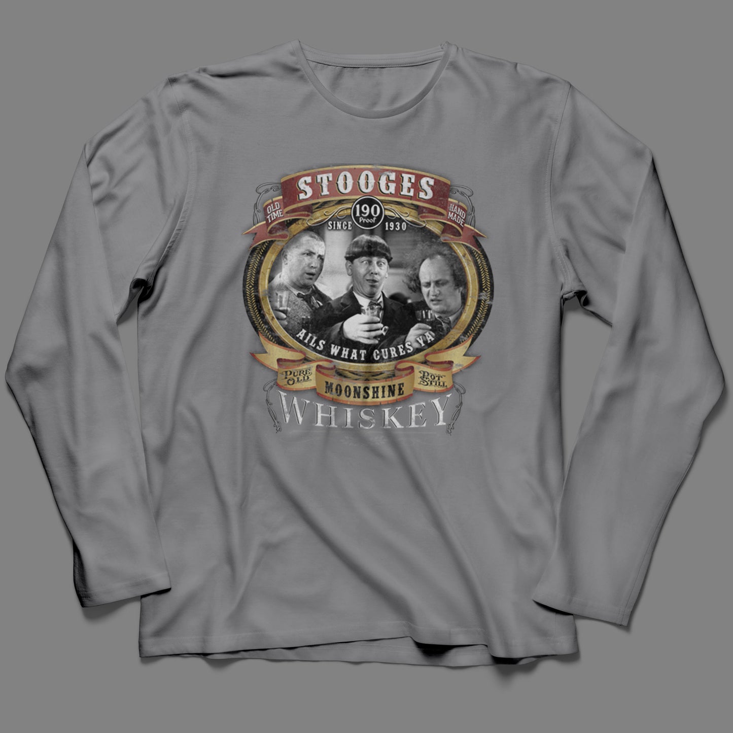 Long-Sleeve Stooges Moonshine T-Shirt