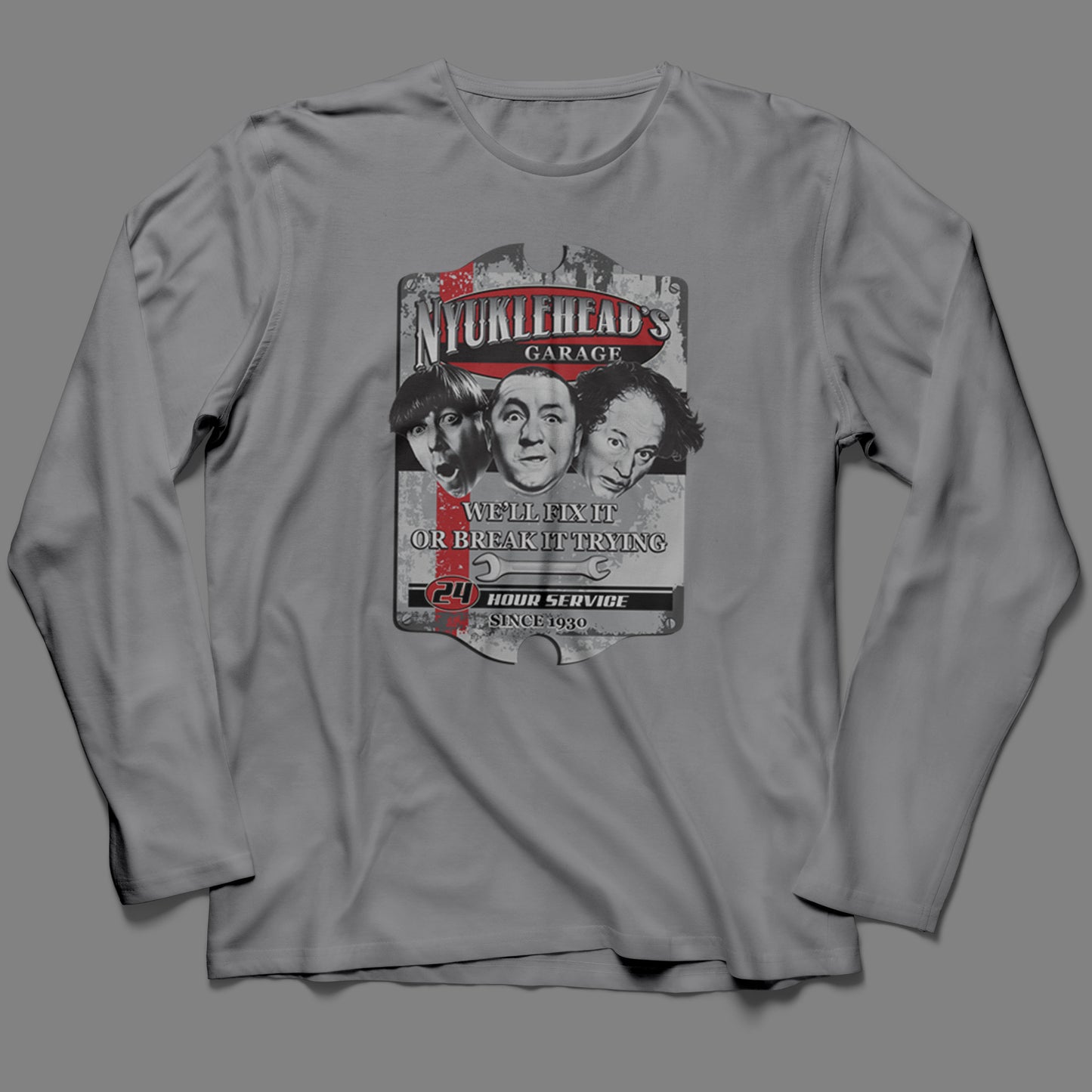 Long-Sleeve 'Nyuklehead’s Garage T-Shirt