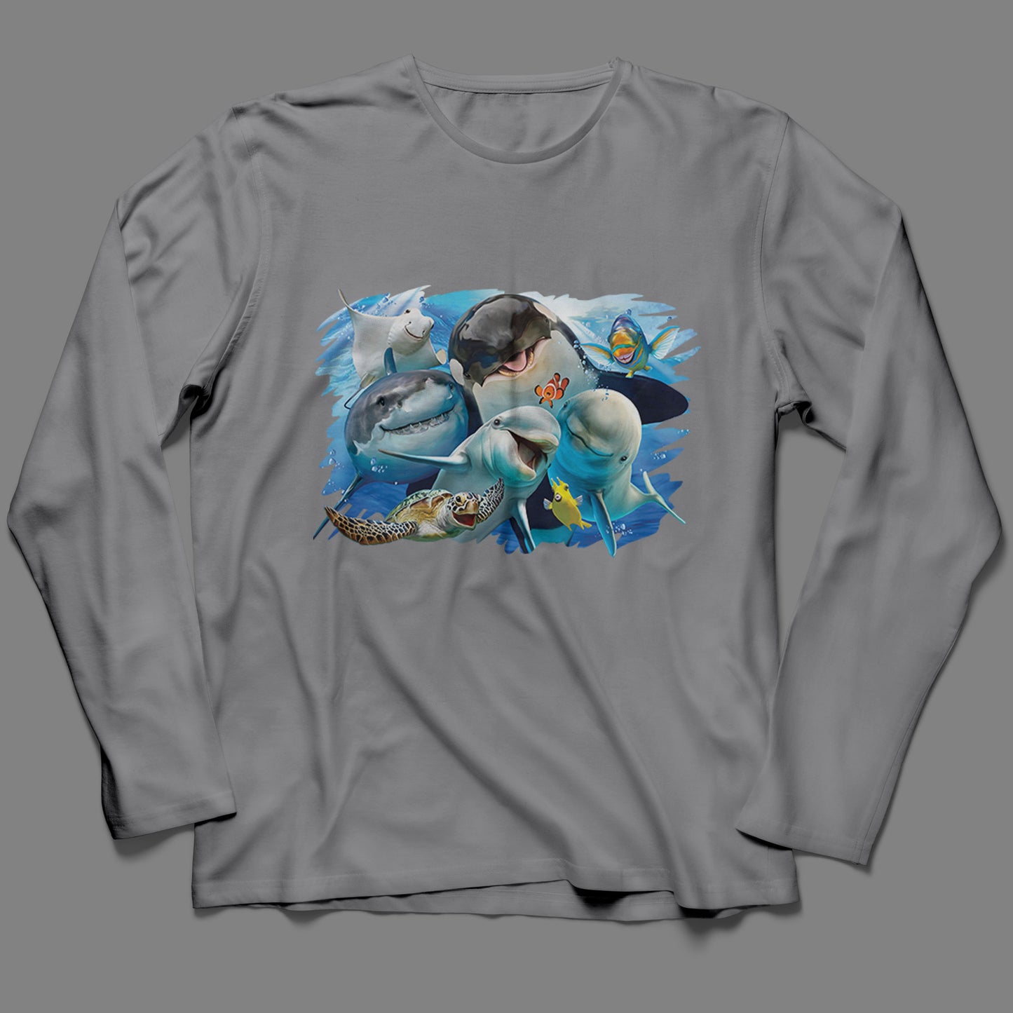 Long-Sleeve Ocean Selfie T-Shirt