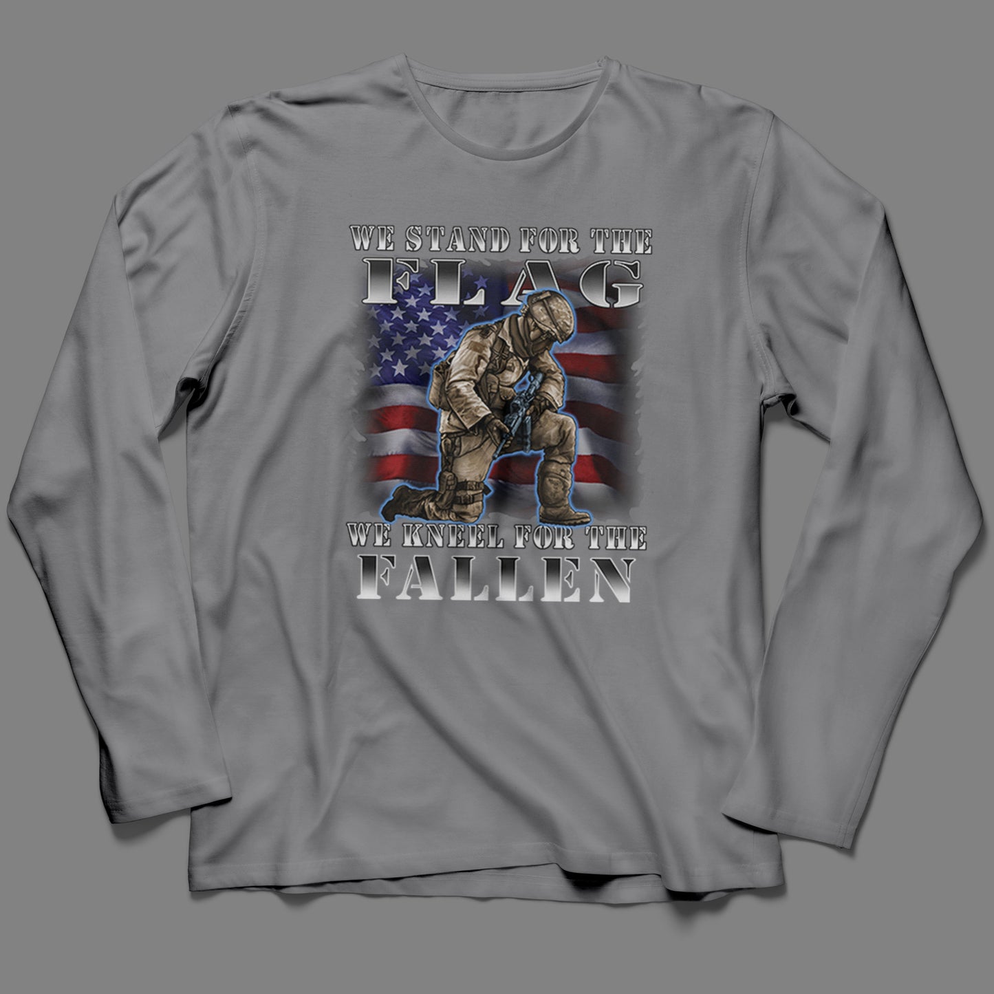 Long-Sleeve Stand for the Flag, Kneel for the Fallen T-Shirt