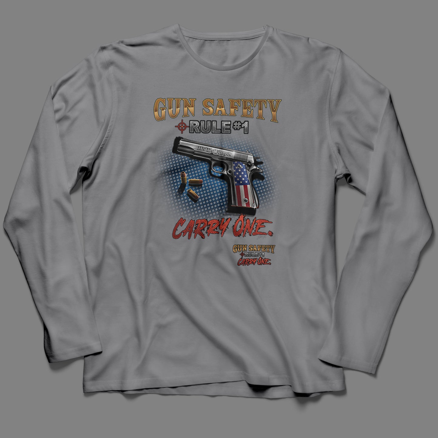 Long-Sleeve Gun Safety, Rule #1 T-Shirt