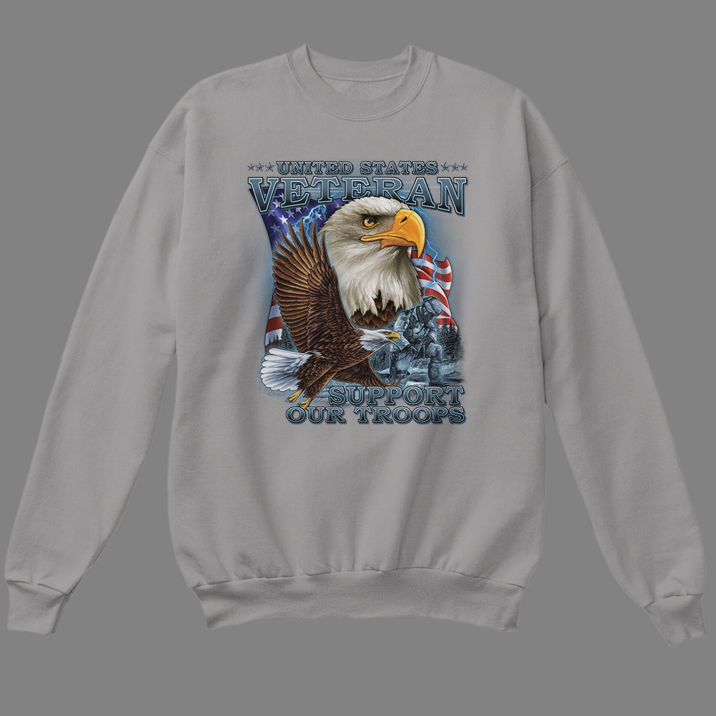 U.S. Veteran, Support Our Troops with Eagles Sweatshirt