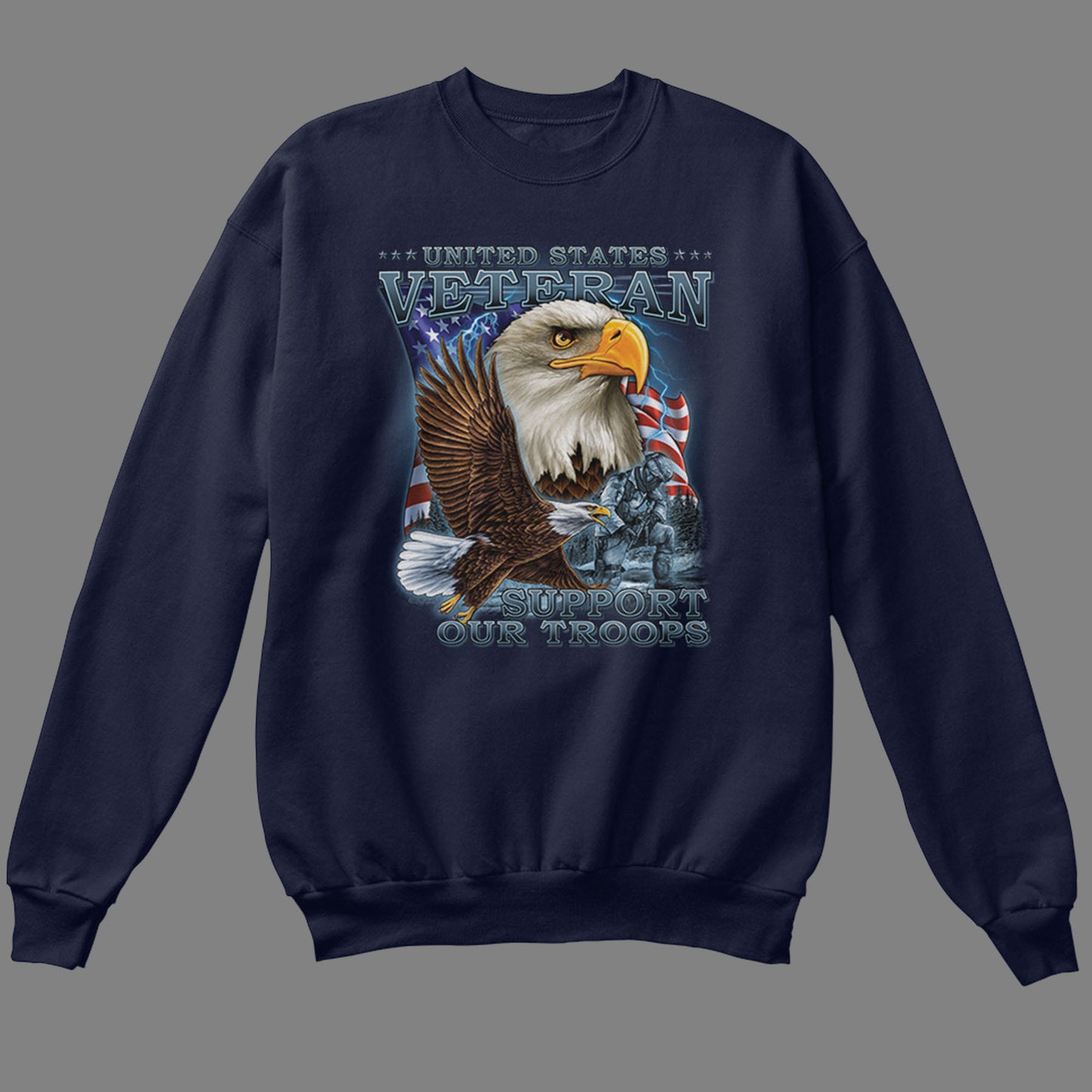 U.S. Veteran, Support Our Troops with Eagles Sweatshirt