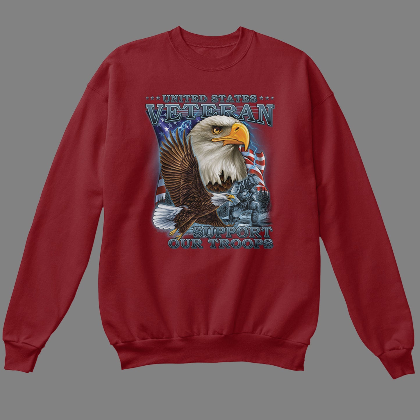 U.S. Veteran, Support Our Troops with Eagles Sweatshirt