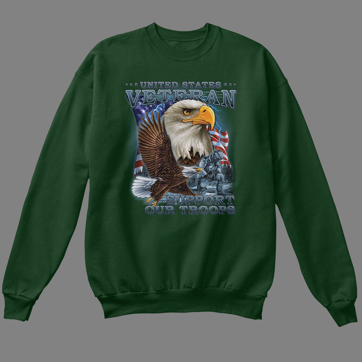 U.S. Veteran, Support Our Troops with Eagles Sweatshirt