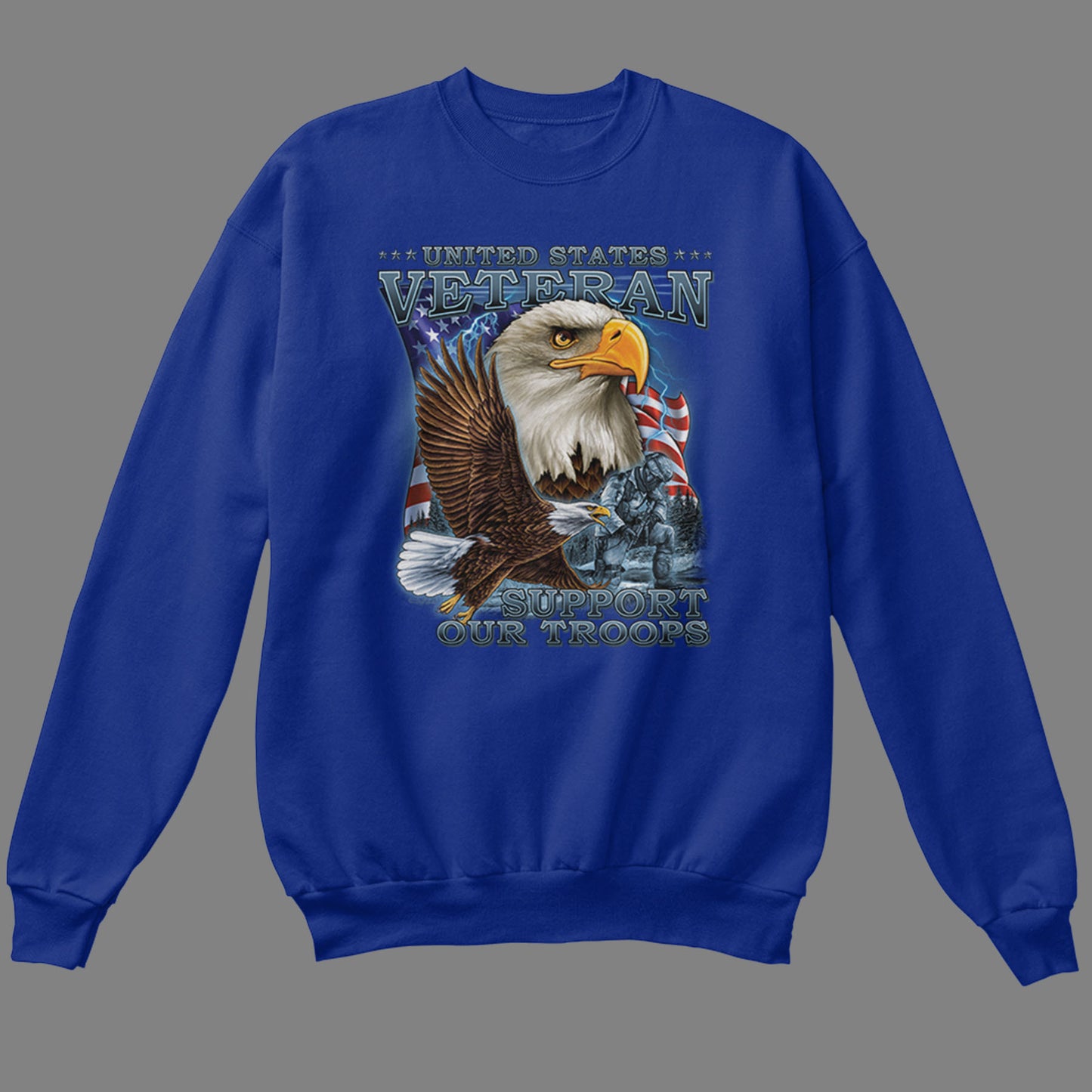 U.S. Veteran, Support Our Troops with Eagles Sweatshirt