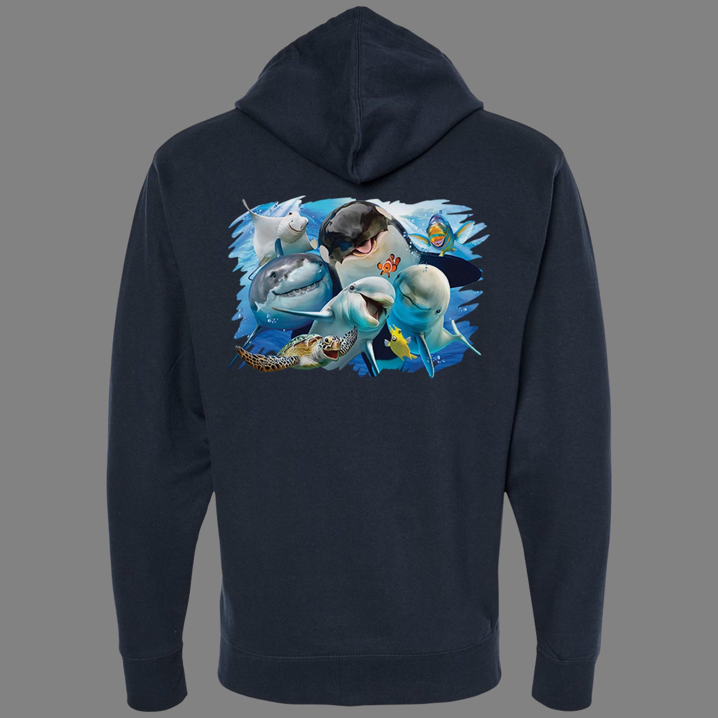 Zip-Up Ocean Selfie Hoodie