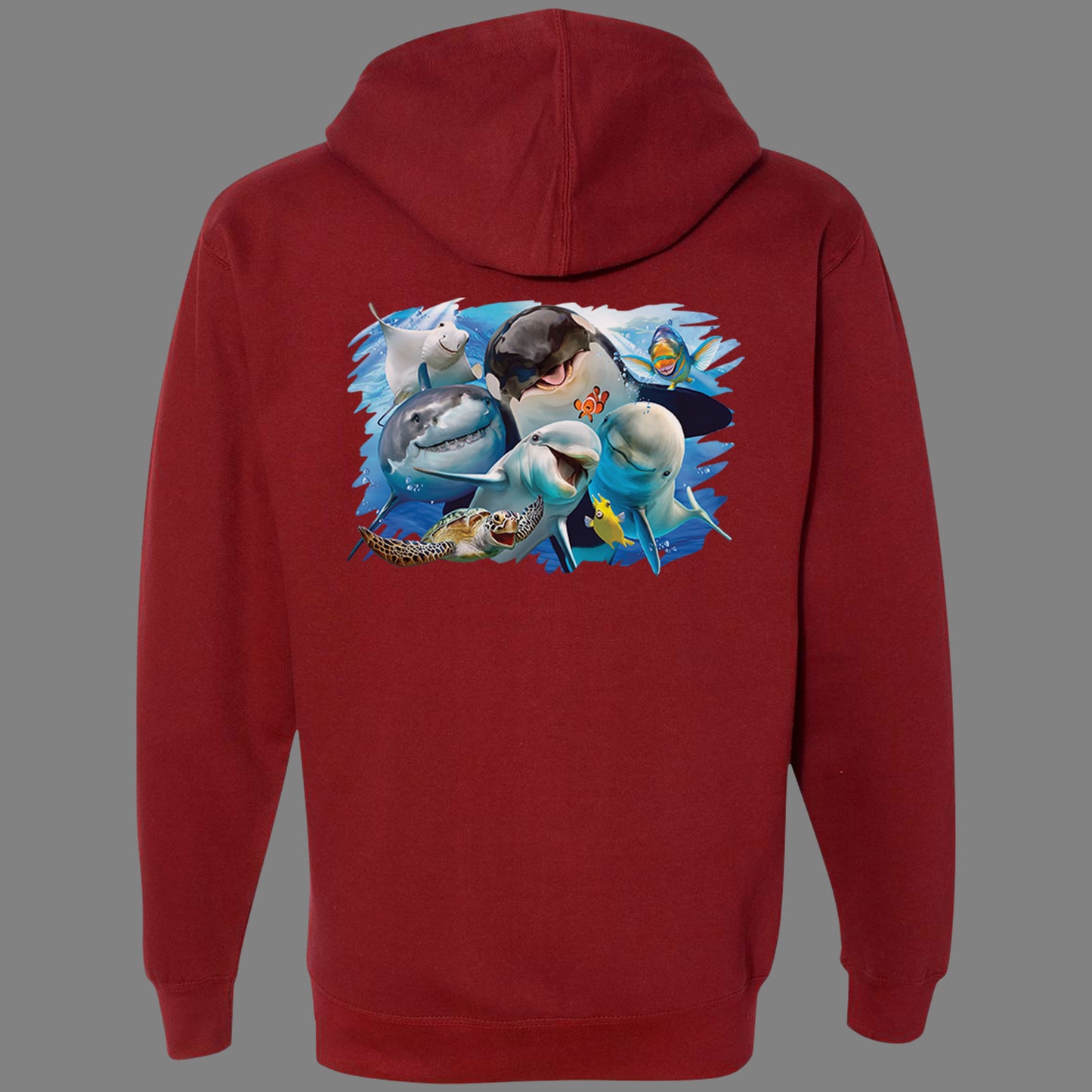 Zip-Up Ocean Selfie Hoodie