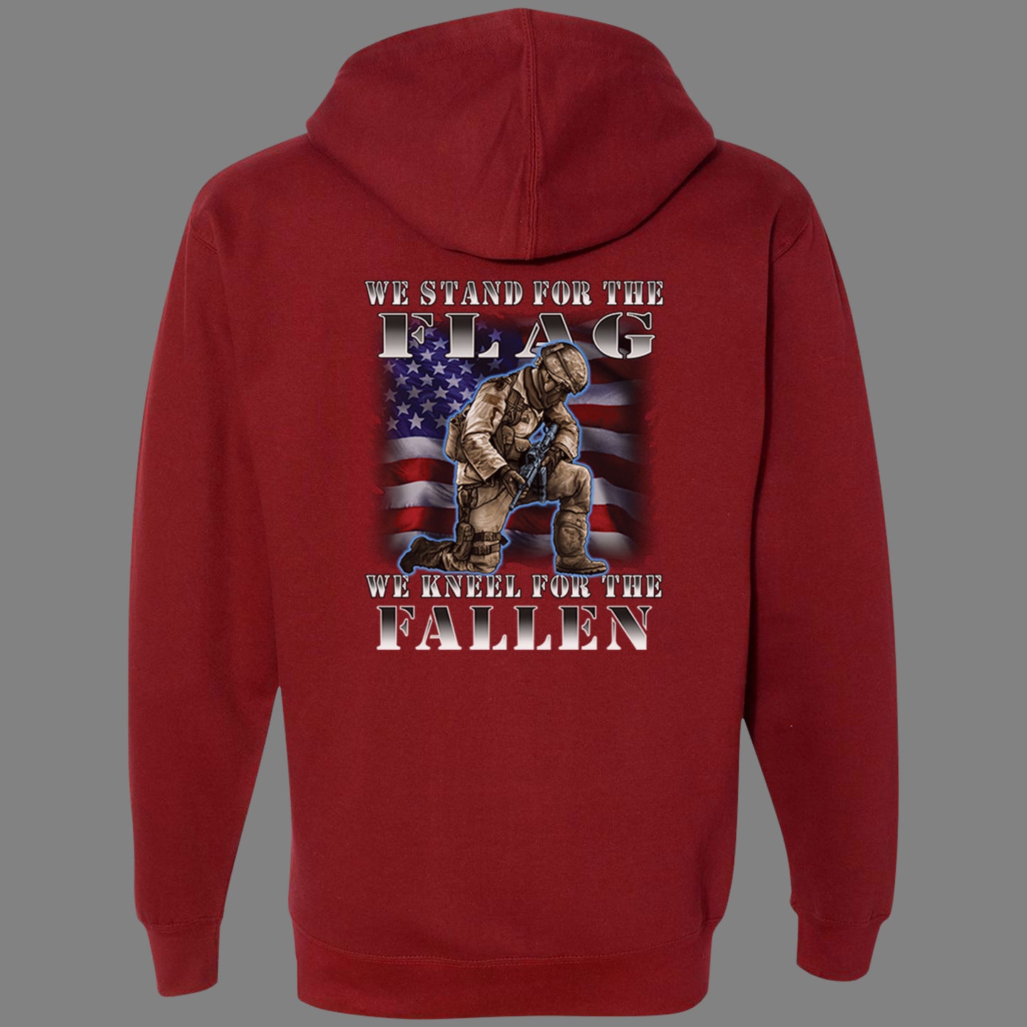 Zip-Up Stand for the Flag, Kneel for the Fallen Hoodie