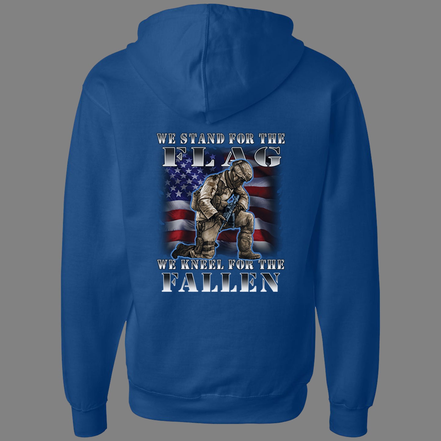 Zip-Up Stand for the Flag, Kneel for the Fallen Hoodie