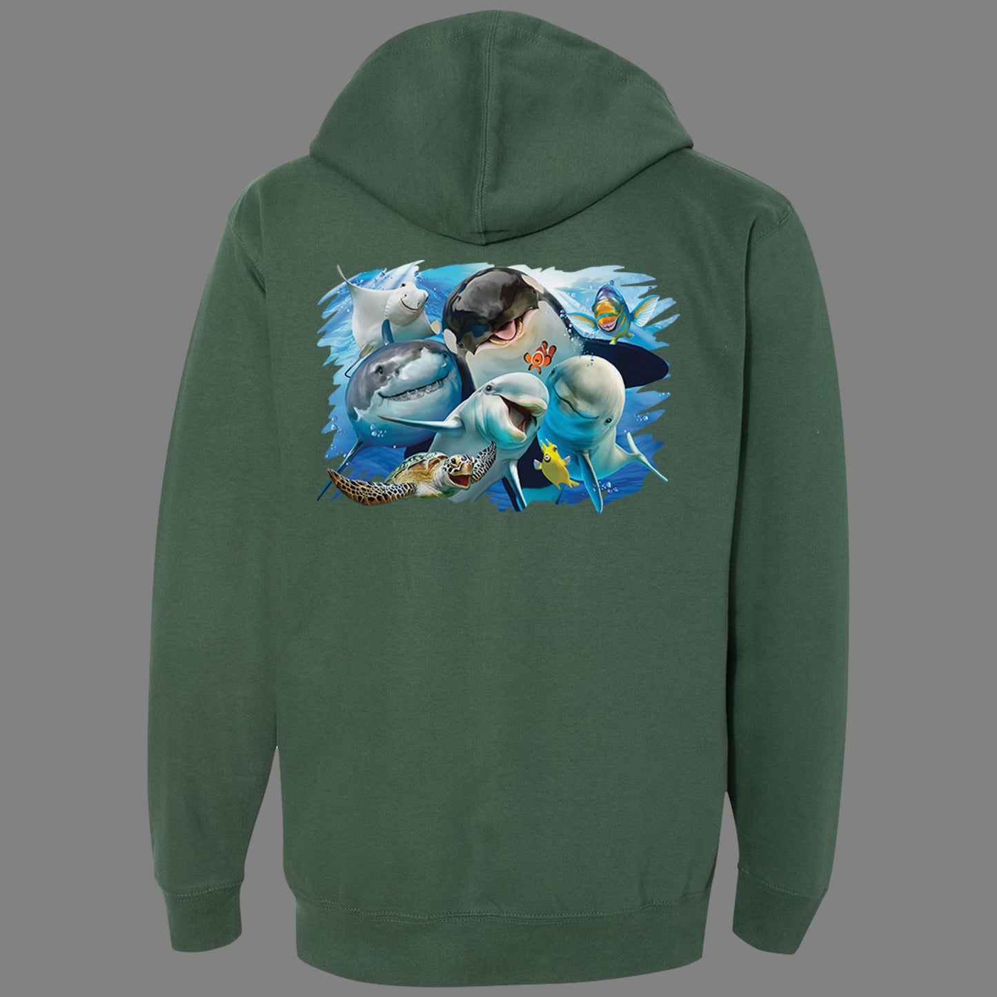 Zip-Up Ocean Selfie Hoodie