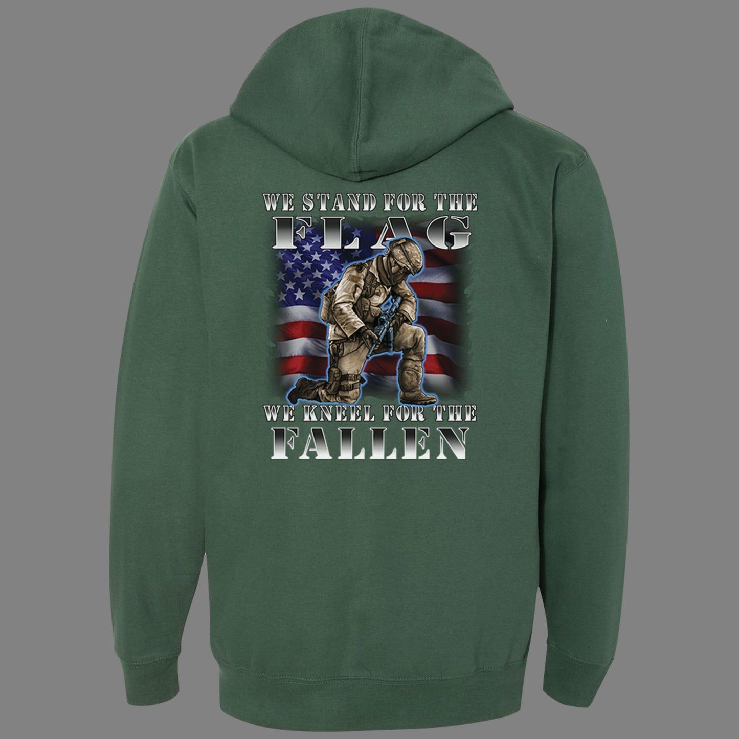 Zip-Up Stand for the Flag, Kneel for the Fallen Hoodie