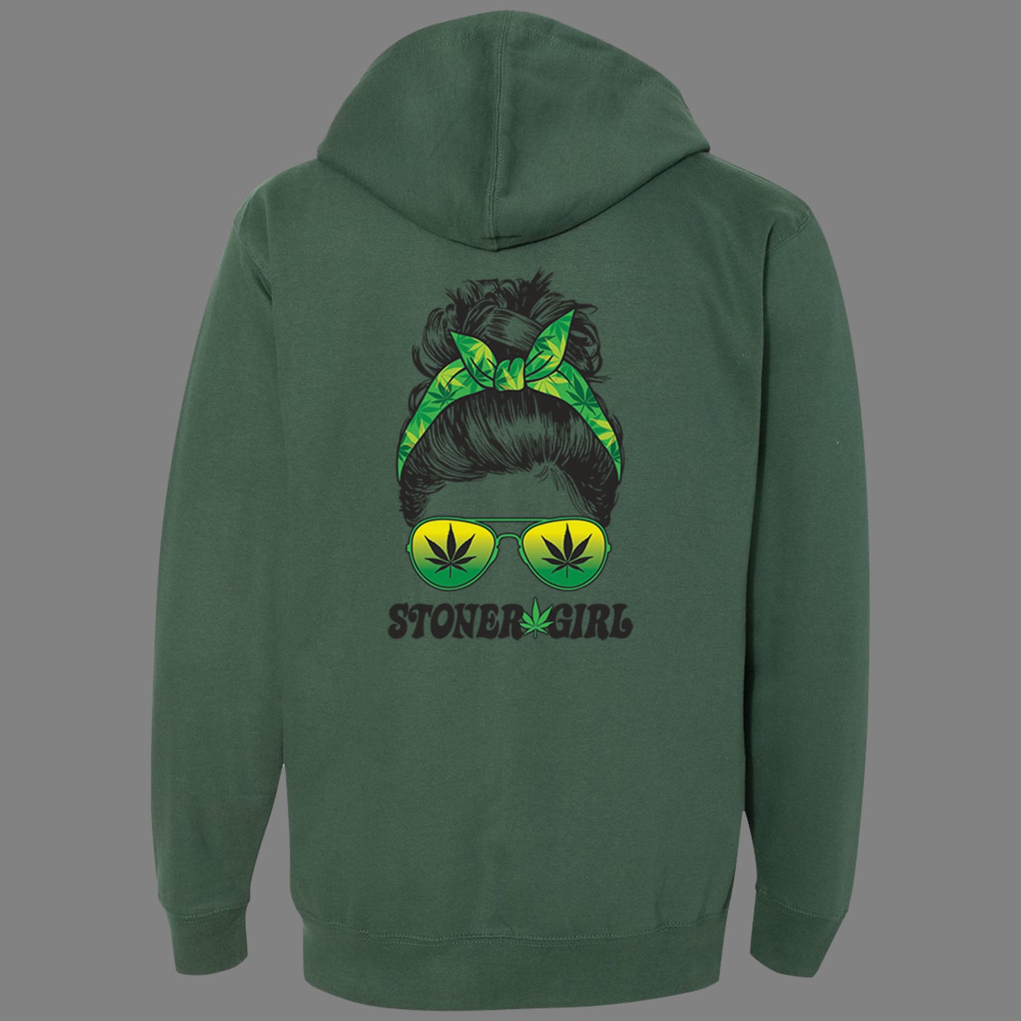 Zip-Up Stoner Girl Hoodie