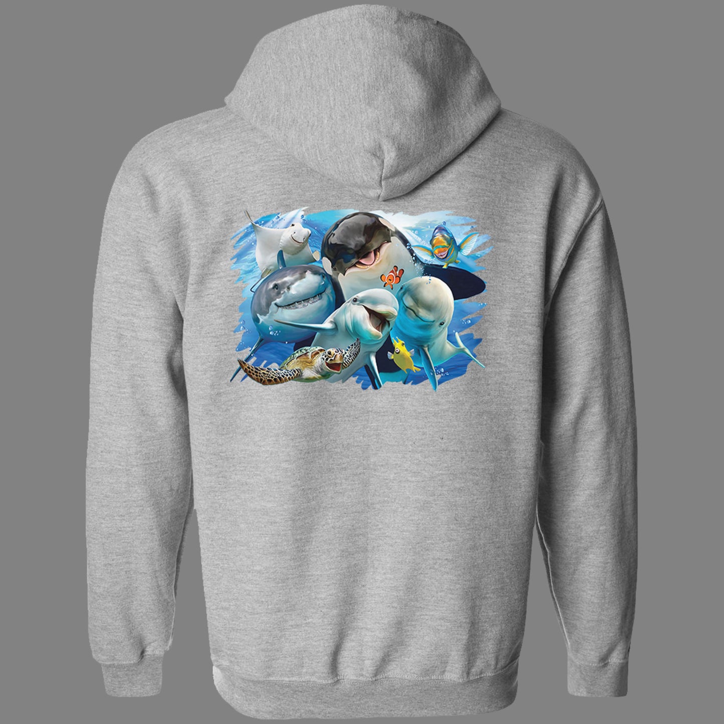 Zip-Up Ocean Selfie Hoodie