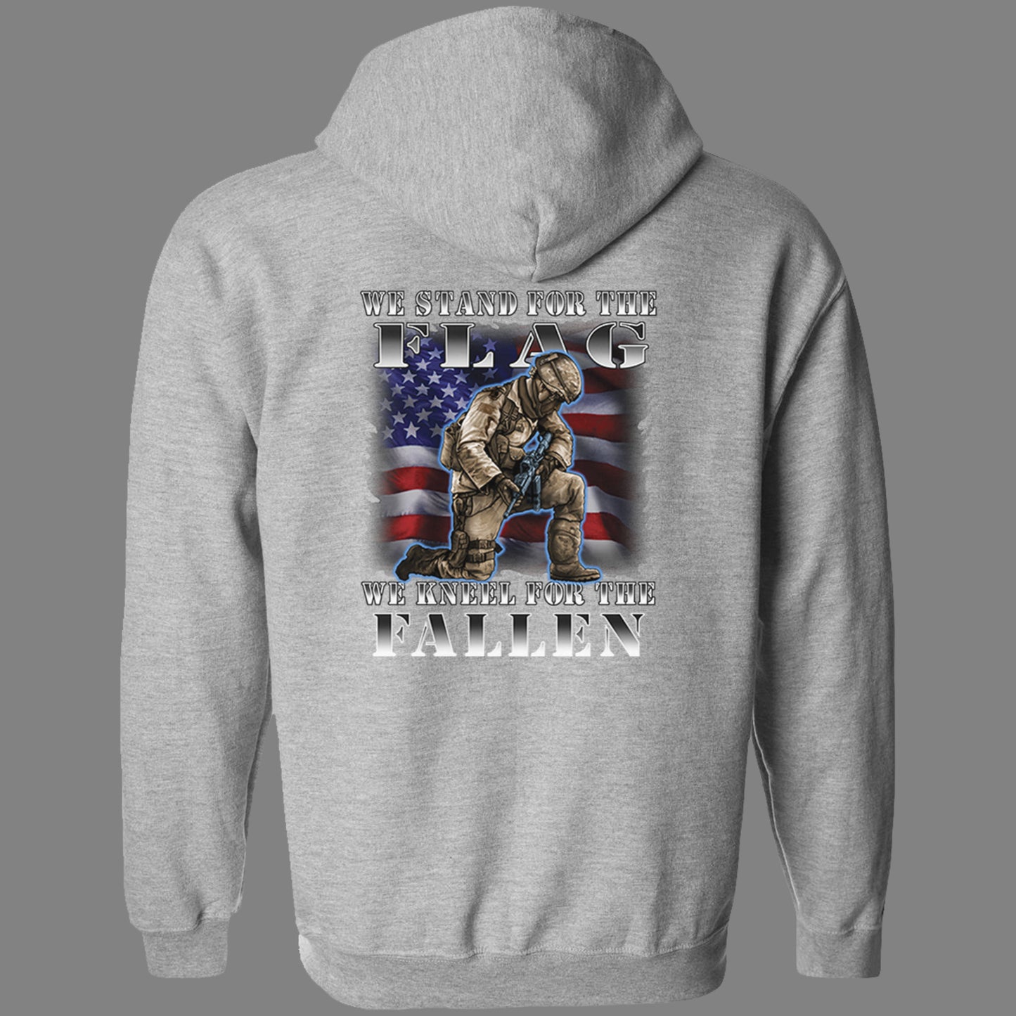 Zip-Up Stand for the Flag, Kneel for the Fallen Hoodie