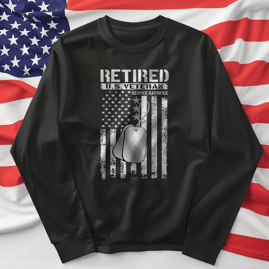 Long-Sleeve Retired U.S. Veteran T-Shirt