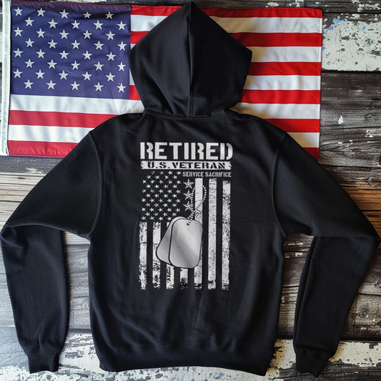 Zip-Up Retired U.S. Veteran Hoodie