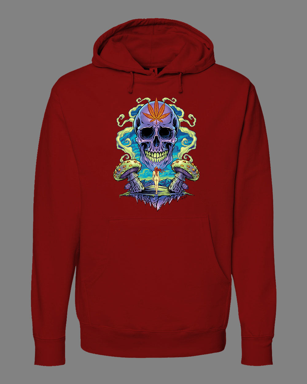 Trippy Weed Skull Hoodie