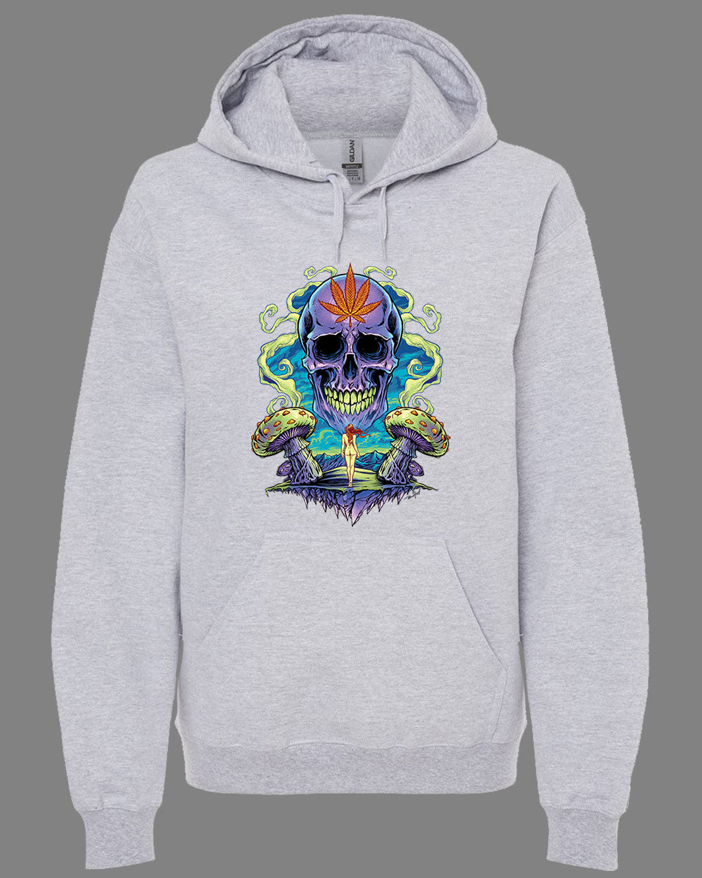 Trippy Weed Skull Hoodie