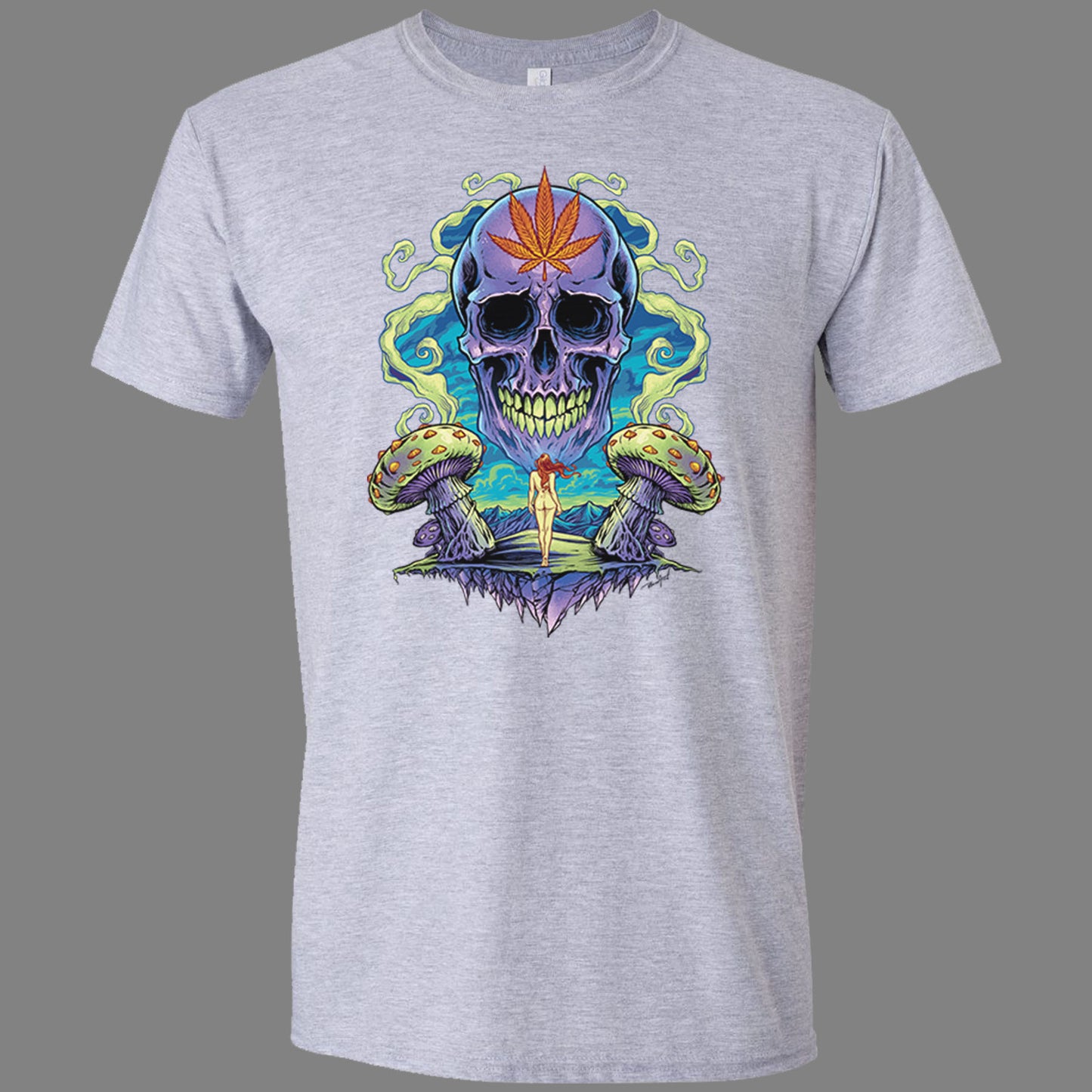 Trippy Weed Skull T-Shirt