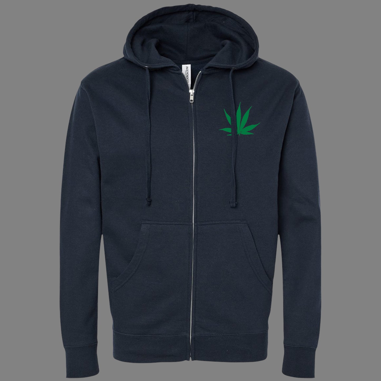 Zip-Up Pot Leaf Hoodie