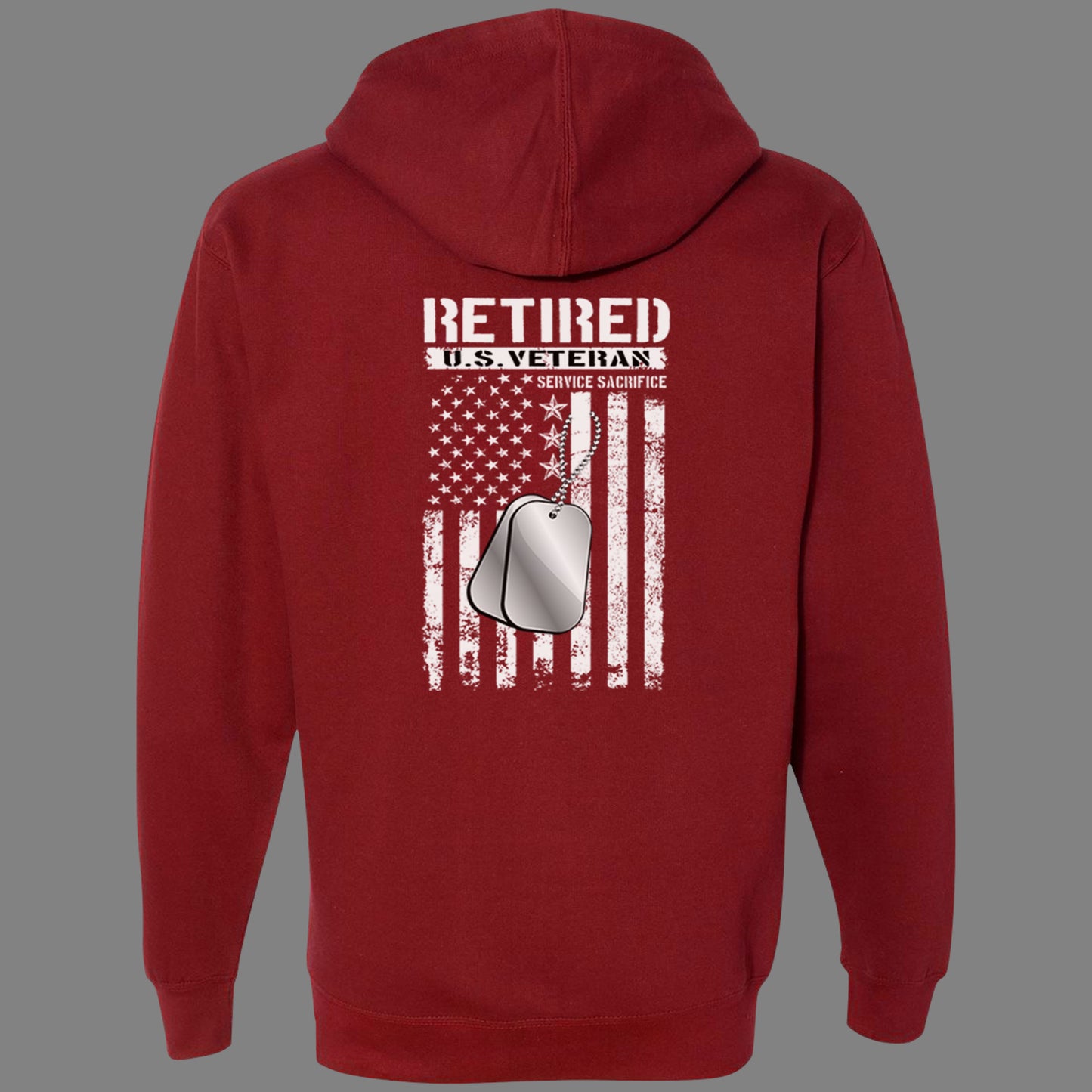 Zip-Up Retired U.S. Veteran Hoodie