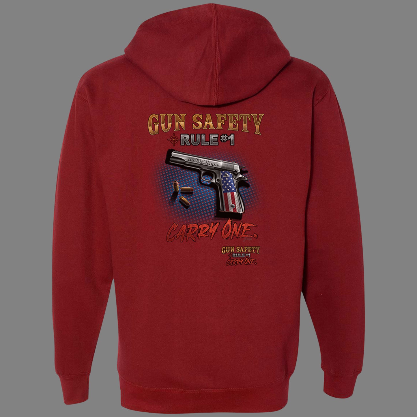 Zip-Up Gun Safety, Rule #1 Hoodie