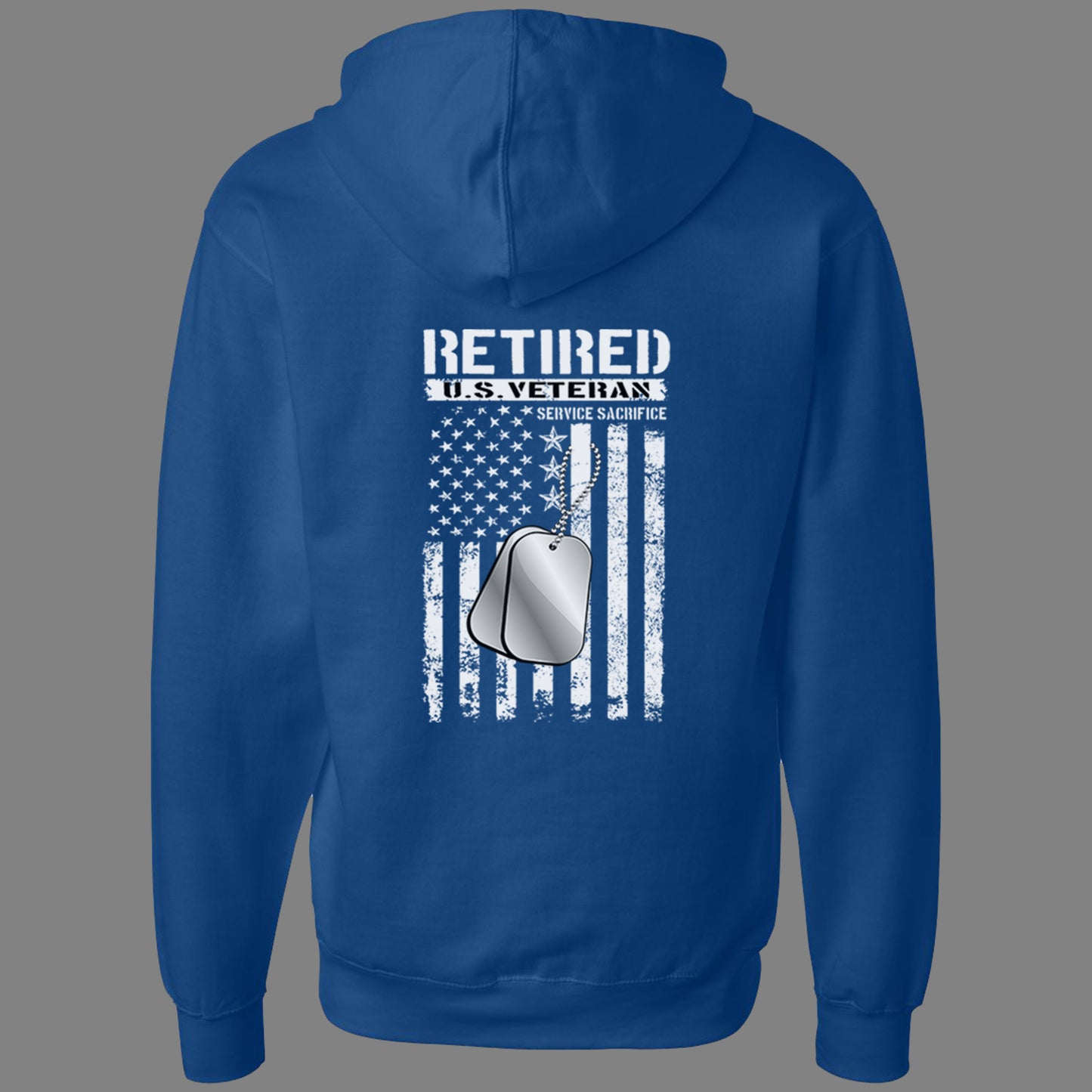 Zip-Up Retired U.S. Veteran Hoodie