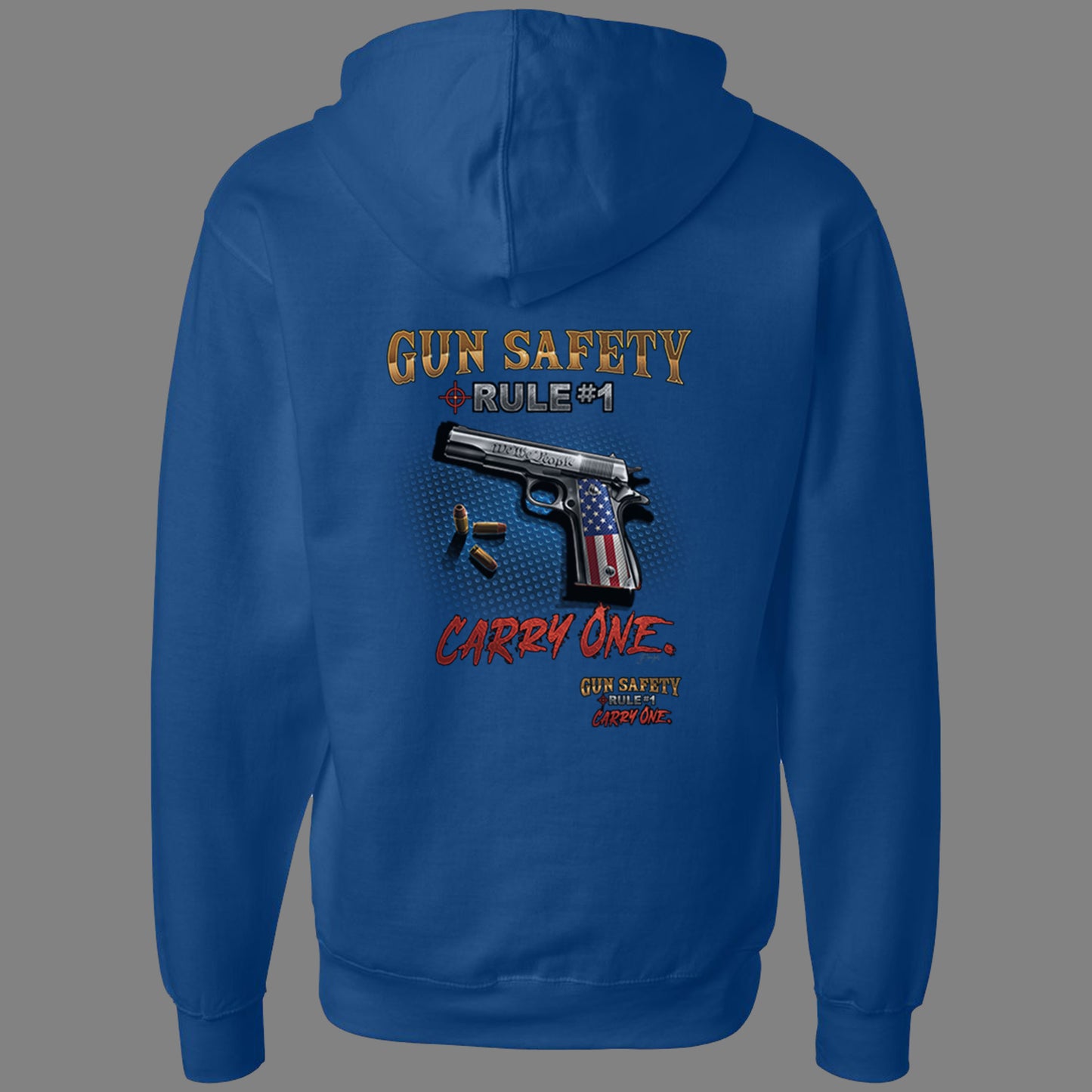 Zip-Up Gun Safety, Rule #1 Hoodie