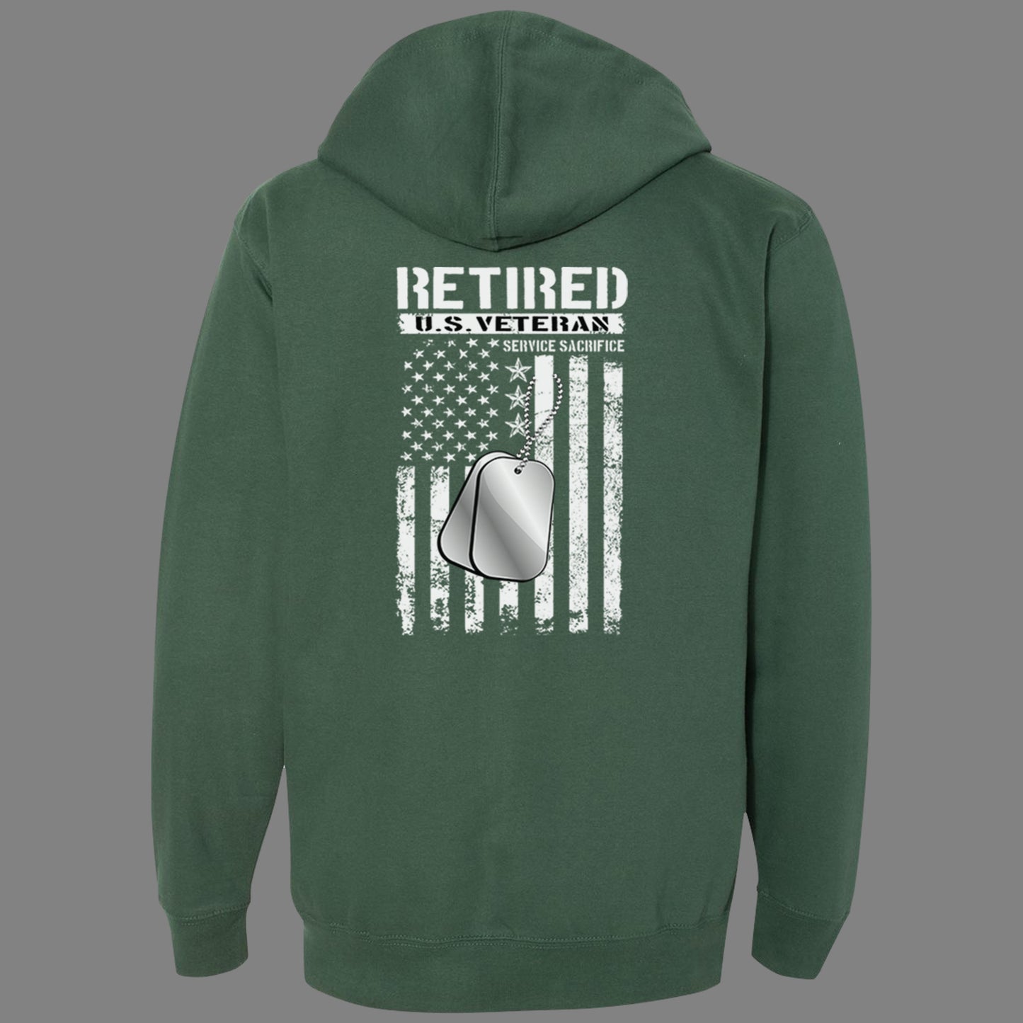 Zip-Up Retired U.S. Veteran Hoodie